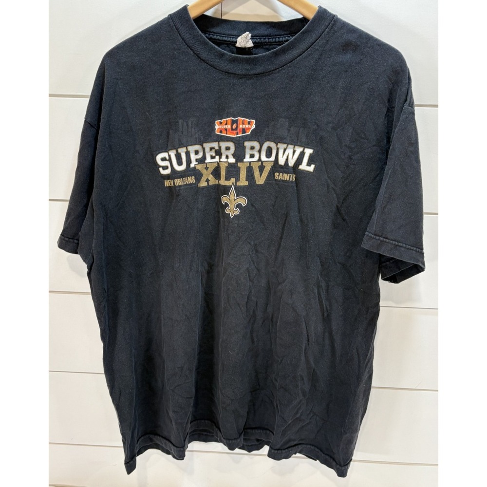 Allstyle Men's Women's Size XL Black Super Bowl XLIV New Orleans Saints Shirt